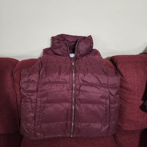 Burgandy Puffer Vest